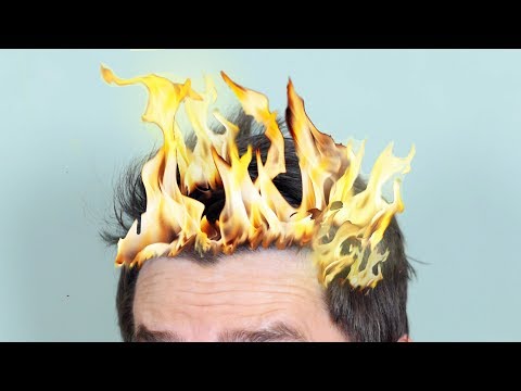 HAIR CATCHES ON FIRE! Video