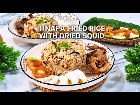 Tinapa Fried Rice with Fried Dried Squid – A Flavorful Breakfast Treat.