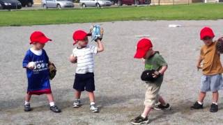 Derek's first baseball game.