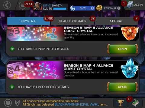 Marvel contest of champions 523 uncollected arena crystals