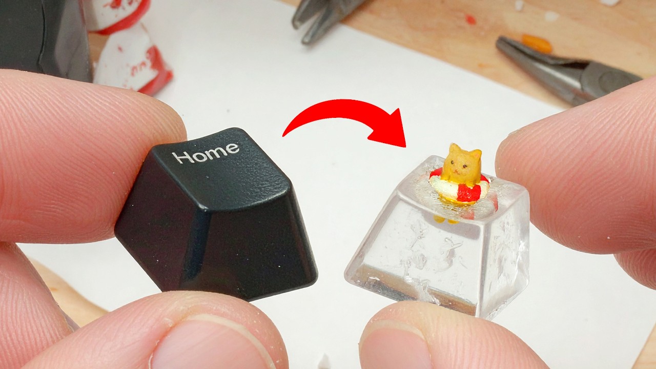 Inside a Resin Keycap: Miniature Swimming Pool