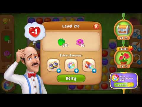 Gardenscapes Level 216 failed - Online Game