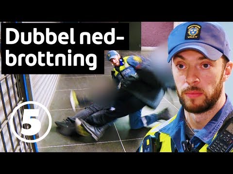 Tunnelbanan | Ordningsvakt tar ner två bråkande män själv | discovery+ Sverige