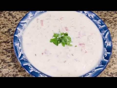 raita for biryani and pulao onion tomato raita  easy and quick raita in urdu hindi #bahrain Cc