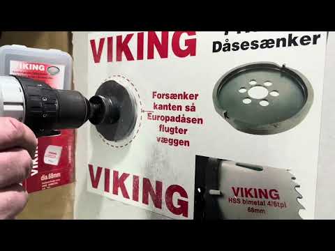 VIKING 71K 068 - Sæt Europadåsen helt til vægs med VIKING kantforsænker 71K 068 til en 68mm hulsav.