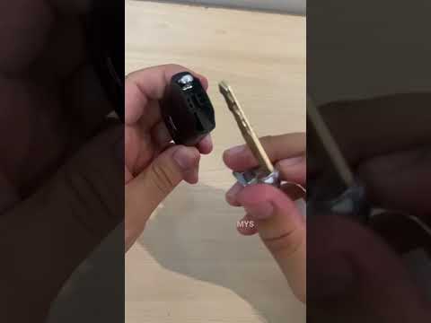 Honda civic x smart key battery replacement technique. #shorts