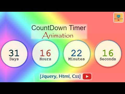 Countdown Timer Html Css Jquery Learn Using Jquery