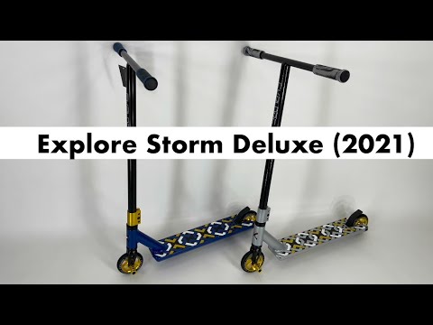 Трюковый самокат Explore Storm Deluxe HIC серый + пега - фото 1 - id-p1393315635