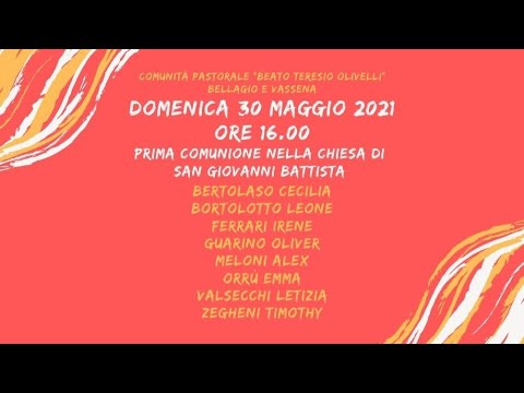Prime comunioni - 30 maggio 2021 ore 16.00