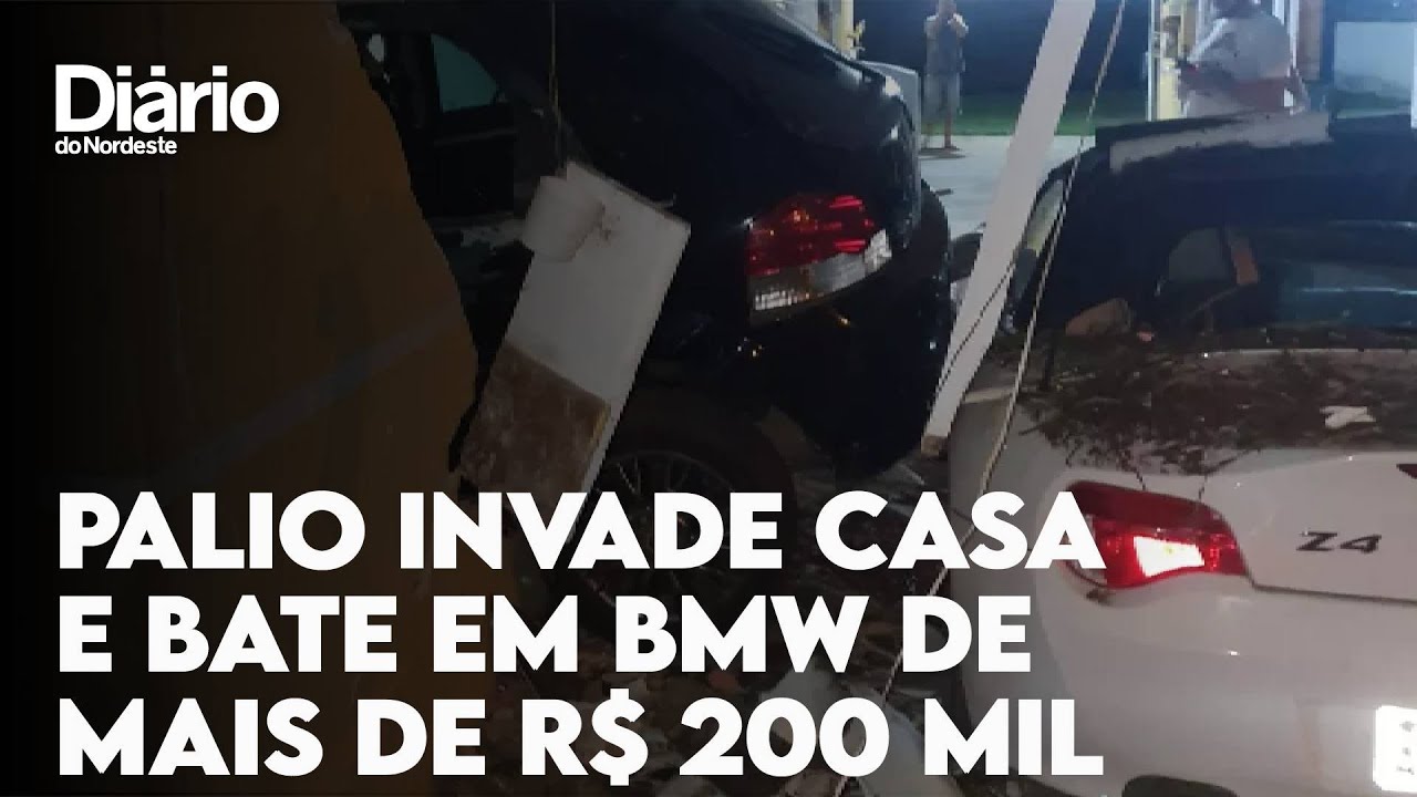 Imagem da notícia: Carro 'voa' durante acidente, cai de barranco e atinge BMW de mais de R$ 200 mil no PR