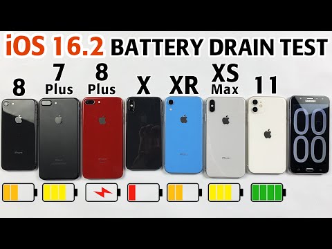 iOS 16.2 BATTERY LIFE DRAIN TEST - iPhone 8 vs 7 Plus vs 8 Plus vs X vs XR vs XS Max vs 11 #Battery