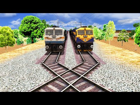 Trains vs Sharp Turn – Train Simulator 2022 | Indian Railways Gameplay