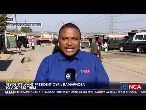 Diepsloot Protest Residents want President Cyril Ramaphosa to address them