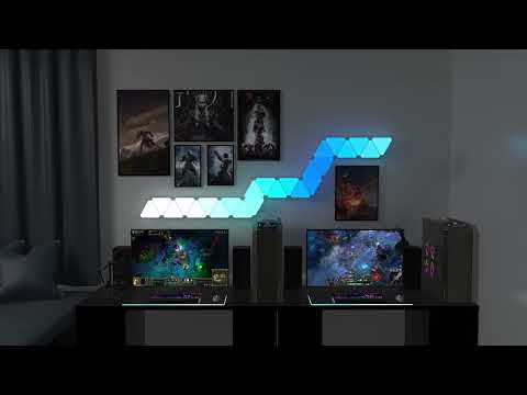 Apex Triangle Light Panels, RGBIC Wall Light, Multicolor Effects, Music Sync, DIY Design, Smart APP