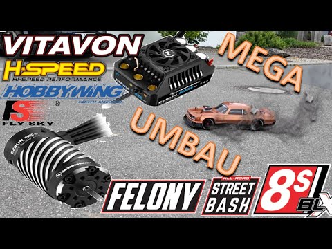 Mega Umbau am Arrma Felony 8s BLX EXB Hobbywing Max6 G2 Vitavon und H-Speed. Indraction Street Bash