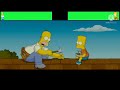 The Simpsons Movie 2007 Homer Simpson Vs Bart With Healthbars