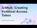 GitHub Creating Personal Access Token