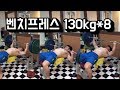 Bench press 130kg 8reps