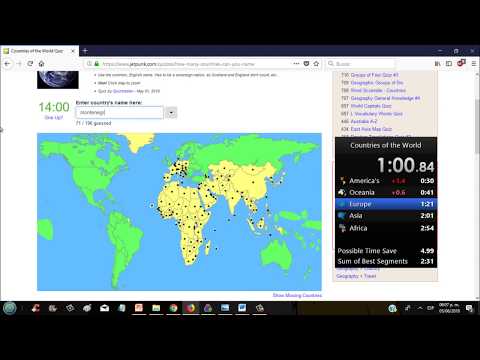 Countries of the World in 2:49 * Former YT World Record* (Jetpunk)