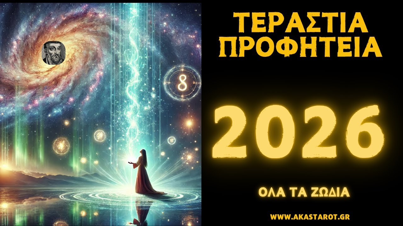 Νοστράδαμος – Τεράστια Προφητεία για όλα τα Ζώδια 2026 | Akas Tarot
