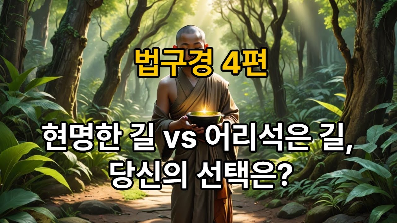 🚶‍♂️법구경[4편] 우명품: 현명한 자와 어리석은 자의 길 🚶‍♂️