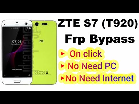 Zte Blade S7 (T920) Frp 100 % remove Done Without PC  Without internet. Without APK