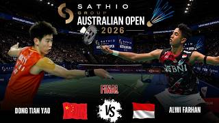 Download lagu 🔴FINAL🔥DONG Tian Yao (CHN) vs Alwi FARHAN (INA) | Bulu Tangkis Australia Terbuka 2026 mp3 Download lagu 🔴FINAL🔥DONG Tian Yao (CHN) vs Alwi FARHAN (INA) | Bulu Tangkis Australia Terbuka 2026 mp3