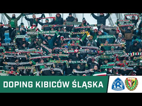 KIBICE: Doping kibiców Śląska w meczu z Ruchem Chorzów