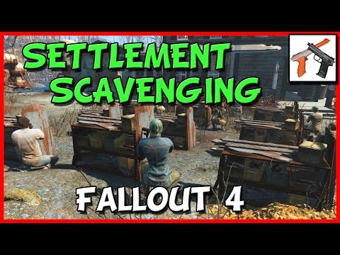 Fallout 4: Scavenging Stations.  Junk, Water, and Food Generation at Settlements (How To Tutorial)