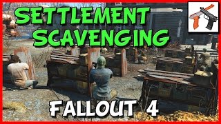 Fallout 4: Scavenging Stations.  Junk, Water, and Food Generation at Settlements (How To Tutorial)
