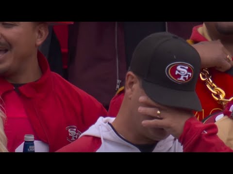 Brock Purdy throws TD to CMC, crowd chants his name, & his dad gets emotional