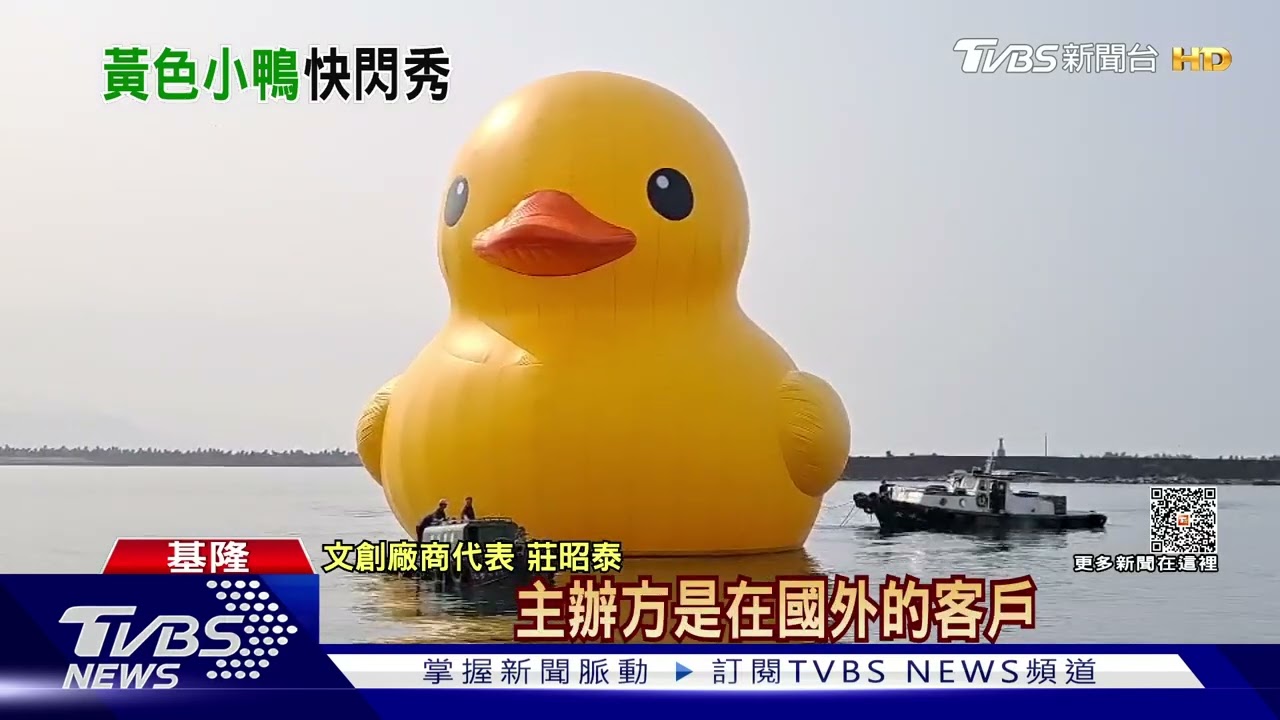 睽違10年!「黃色小鴨」快閃基隆港 廠商:香港委託