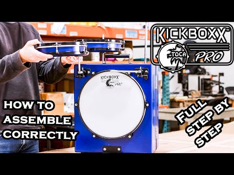Suitcase Drum Set Toca Percussion KickBoxx Pro - Cobalt Blue image 2