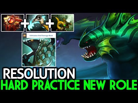 Resolution [Tidehunter] Hard Practice New Role Offlane Pro Game 7.22 Dota 2