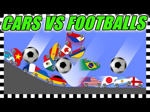 World Cup Country Cars vs Footballs