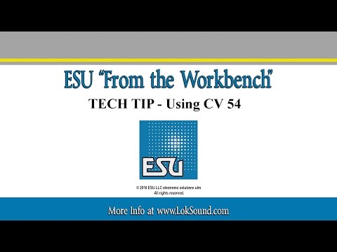 ESU TECH TIP: Using CV 54 for Auto Adjusting BEMF
