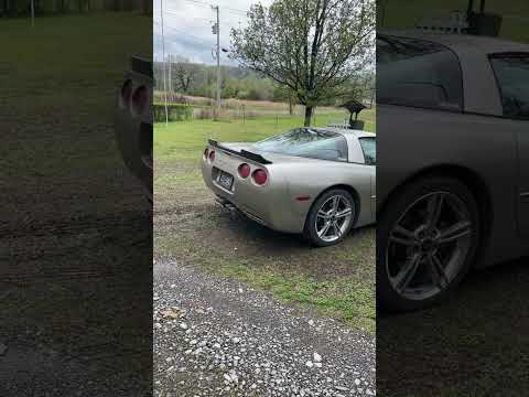 C5 with long tube headers with x-pipe and muffler delete
