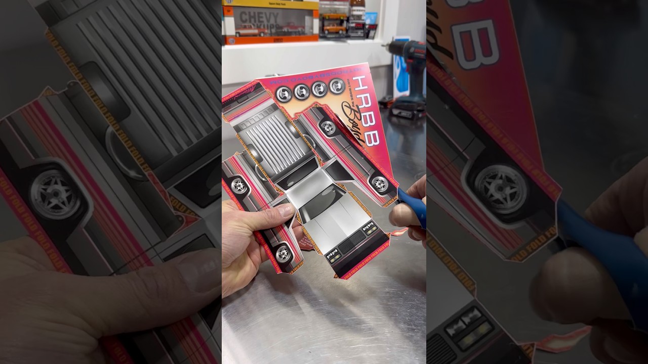 This from @hotrodsbyboyd - I think I need to stick to diecast 😅 #hrbb #papercraft #hotrodart