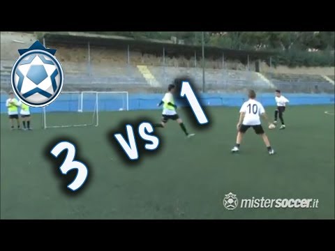 Allenamenti scuola calcio - Esordienti 10-12 anni - 11 - 3 contro 1