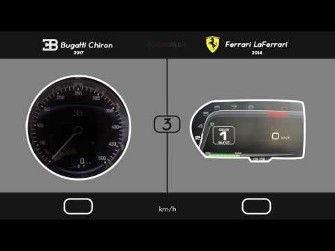 Bugatti Chiron VS Ferrari LaFerrari // 0-220 km/h