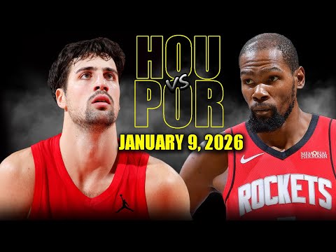 Houston Rockets vs Portland Trail Blazers Full Game Highlights – January 9, 2026 | NBA Season