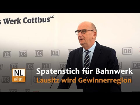 Cottbus | ICE-Bahnwerk feiert Spatenstich - Rede von Brandenburgs Ministerpräsident Dietmar Woidke