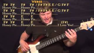 Wild Honey Pie (Beatles) Bass Guitar Cover Lesson with Chords/Lyrics