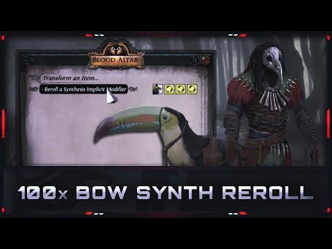 [PATH OF EXILE | 3.20] – 100x “BOW SYNTH REROLL” – BEASTCRAFT GAMBLE!