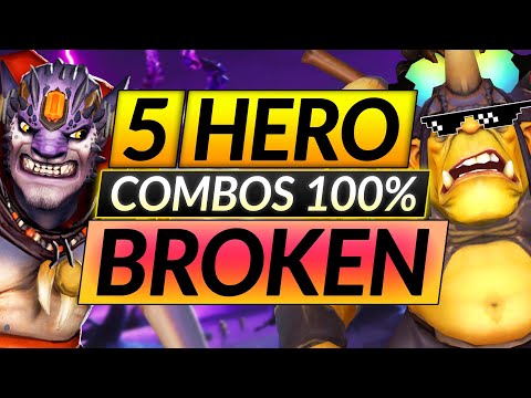 5 MOST BROKEN HERO COMBOS of the NEW META - BEST Picks for EVERY ROLE  - Dota 2 Guide