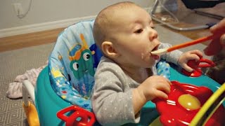 MESSY SPOON FEEDING!
