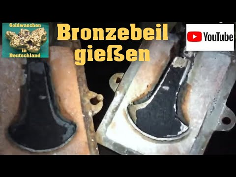 Bronzebeil Bronzeaxt gießen Bronzegießen
