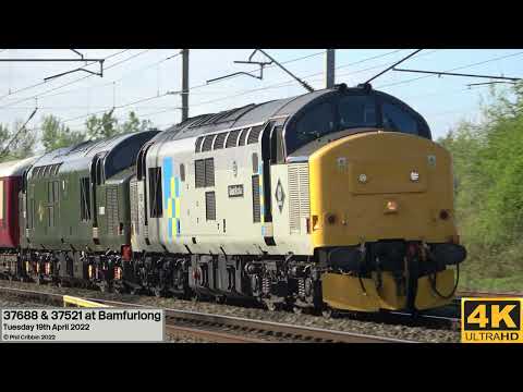 37688 & 37521 at Bamfurlong - 19th April 2022