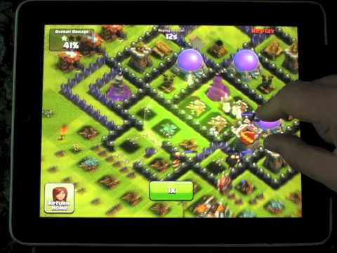 Clash of clans couple of raids max defence base with raged jump spell