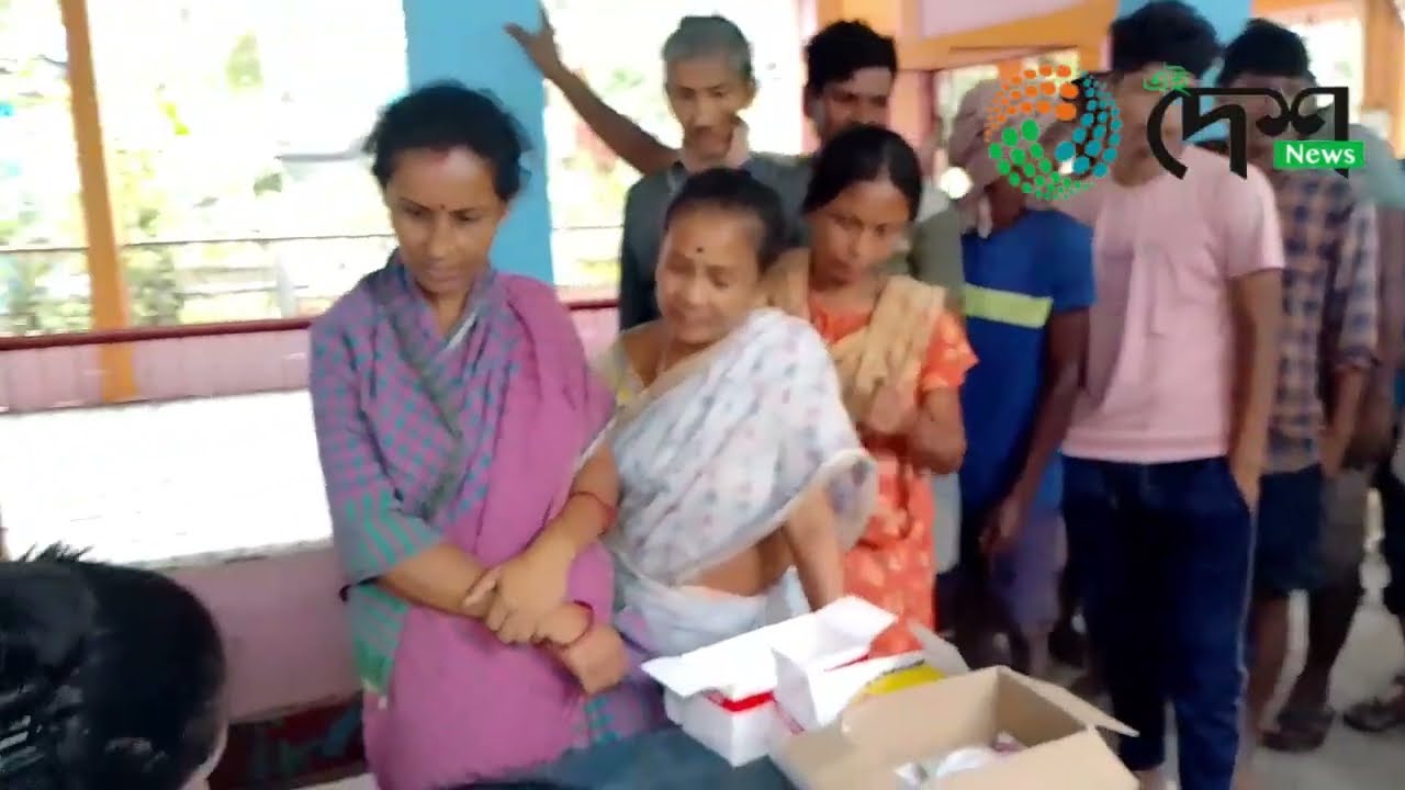 বোকাখাতৰ বানাক্ৰান্ত অঞ্চলত পশুপালন আৰু পশু চিকিৎসা বিভাগৰ উদ্যোগত বিনামুলীয়া পশু চিকিৎসা শিৱিৰ  :